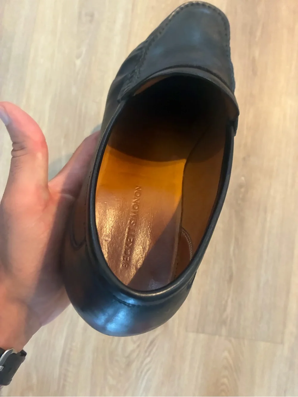 Beckett Simonon Lambert Loafers Black Full Grain Leather Men’s Size 13